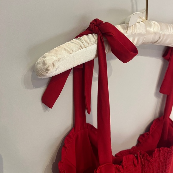 Red mini dress with bow straps! - Picture 1 of 5